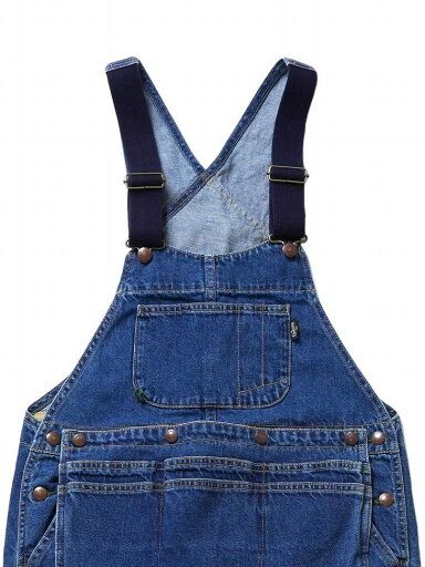 【送料無料】【MEN'S】GOHEMP (ゴーヘンプ)MIGHTY ALL PANTS with MULTI APRON (USED WASH) マイティーオールパンツ 程よい肉厚の12ozの定番デニム生地HEMP COTTON DENIMを使用したオーバーオール 付属のエプロンキャンプやワークシーンに適応した自然なワイドストレート