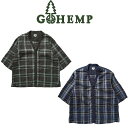 GOHEMP ゴーヘンプ LOOSE CARDIE ルーズカーディ 清涼感のあるリネン100％のマドラスチェック生地とヘンプ55％リネン45％生地のコンビシリーズ 肩 身幅にゆとりをあたえたルーズシルエット 一枚持っておくと便利な一枚仕立てのシンプルなカーディガン