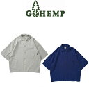 【送料無料】【MEN 039 S】GOHEMPゴーヘンプ GREEN HILL SHIRTS グリーンヒルシャツ 極端なオーバーサイズが生み出す肩の落ち感と袖のボリューム身幅のゆとりが特徴的な1枚でコーディネートの主役になるオーバーシルエットの半袖シャツ通常のツイルよりさらりとなめらかな肌触り