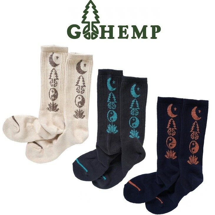 アノニマスイズム 靴下 メンズ 【MEN'S&WOMEN'S】GOHEMPゴーヘンプ PATTERN PILE CREW SOCKS×ANONYMOUSISM 日本製にこだわるブランド「ANONYMOUSISM（アノニマスイズム）」とコラボレートした HEMP混の生地は 吸収性 抗菌性に優れていて通気性や速乾性も抜群 靴下