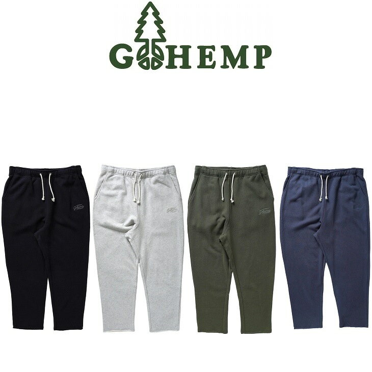 【送料無料】【MEN 039 S】GOHEMP ゴーヘンプ SET UP PANTS（セットアップパンツ）着心地を考慮し腰とヒップにゆとりをあたえたももから裾にかけてナチュラルなテーパード レングスを8～9分丈に設定しルーズな見た目にならないようバランスをとったデザイン 刺繍ロゴがアクセント