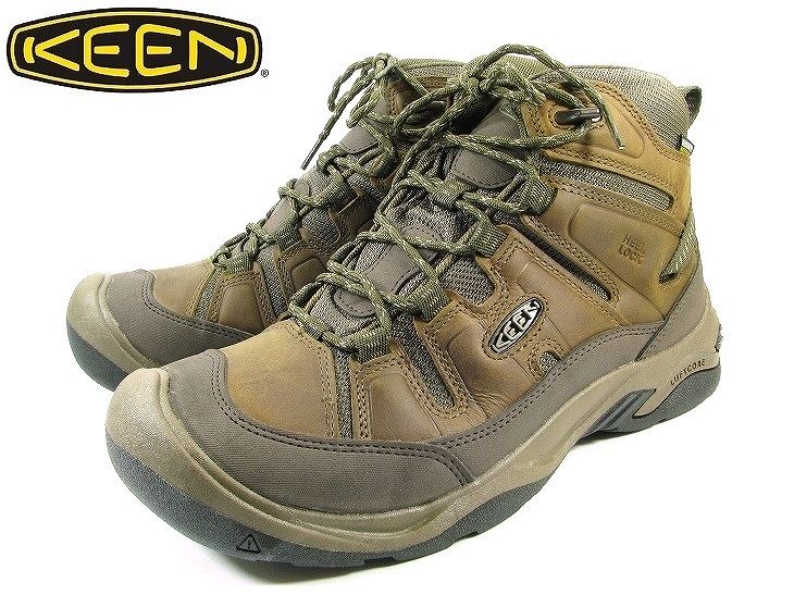 楽天ヘンプウェア　FOOL THE HERMIT【送料無料】【MEN'S】KEEN キーン CIRCADIA MID WP （サーカディア ミッド ウォータープルーフ）BISON/BRINDLE 快適性とプロテクト性を発揮する、日常型ハイキングシューズ 完璧なクッション性と防水性グリップ力を併せ持つ防水ハイキングシューズ NEW STYLE 2022