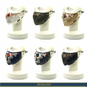 PENDLETON ペンドルトン HARDING MESH PRINT MASK ハーディングメッシュプリントマスク 表面はメッシュ生地にプリント、肌面は接触冷感のメッシュ素材を使用したペンドルトンロゴの調節コードの夏季マスク