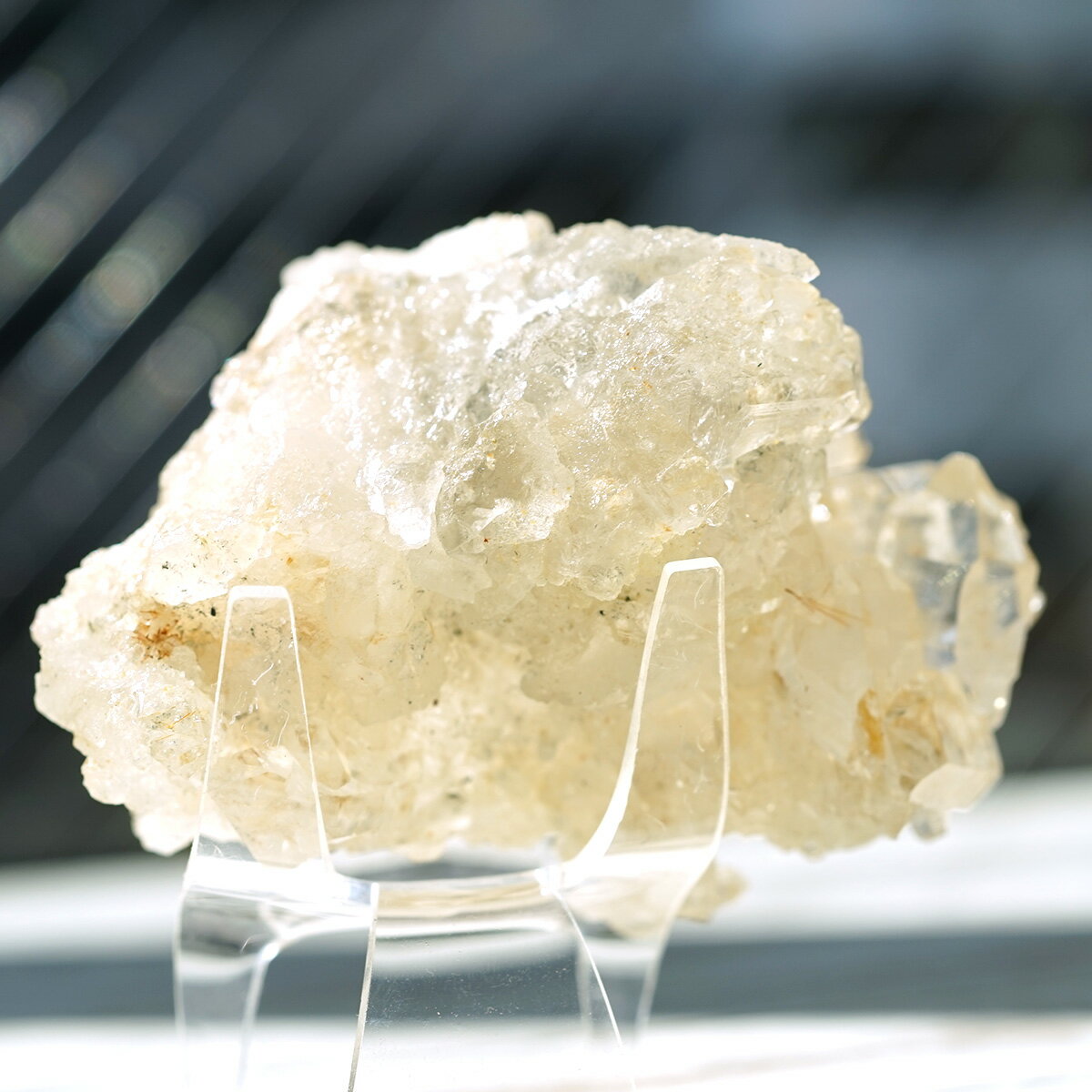 ヒマラヤ水晶 ゴールドルチル入り クラスター （Kullu Parvati Valley / クル・パールヴァティ渓谷） 原石 No.No.24 [ 画像現物・一点物 ] [ 画像現物・一点物 ] パワーストーン 天然石 FORESTBLUE フォレストブルー【4718】