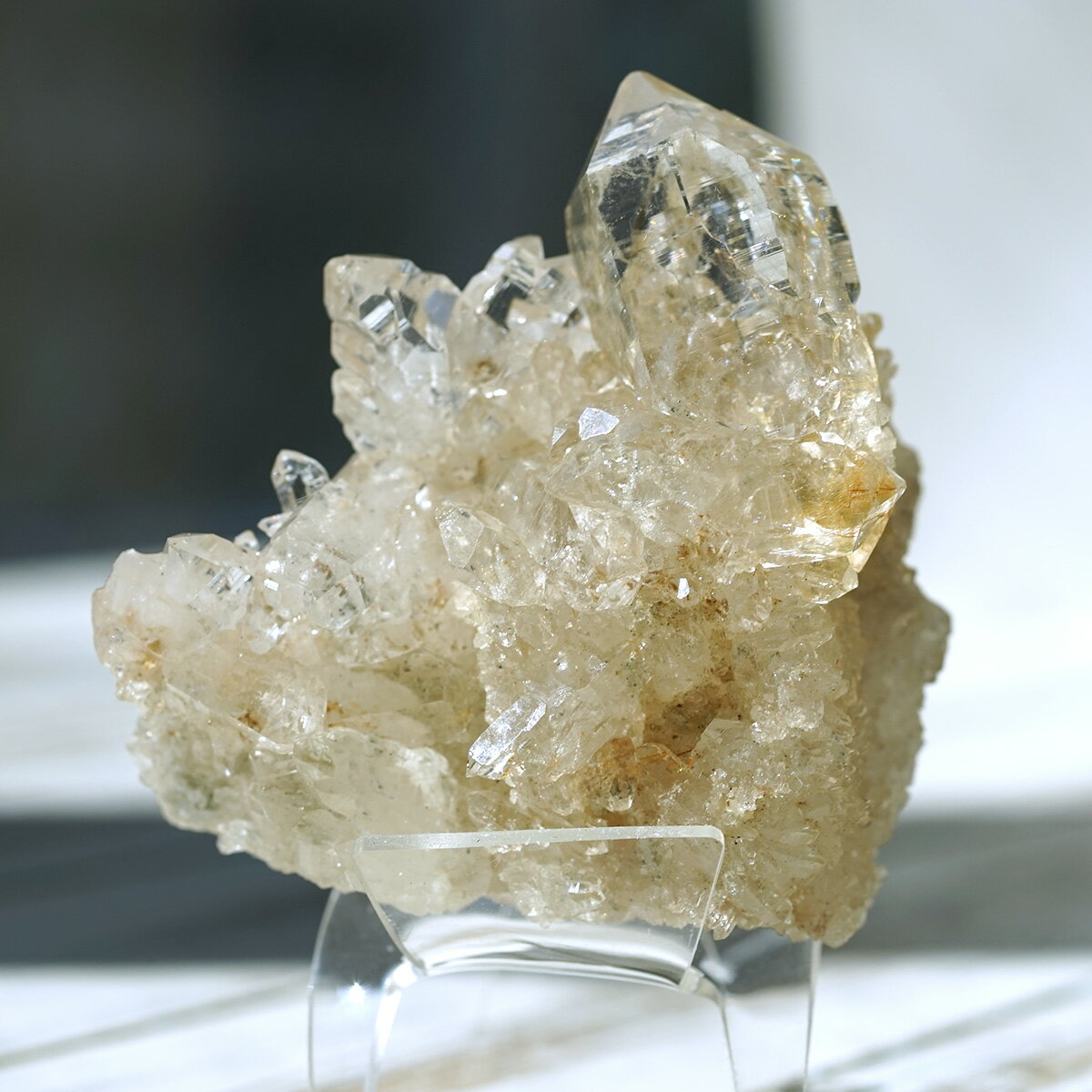 ヒマラヤ水晶 ゴールドルチル入り クラスター （Kullu Parvati Valley / ...