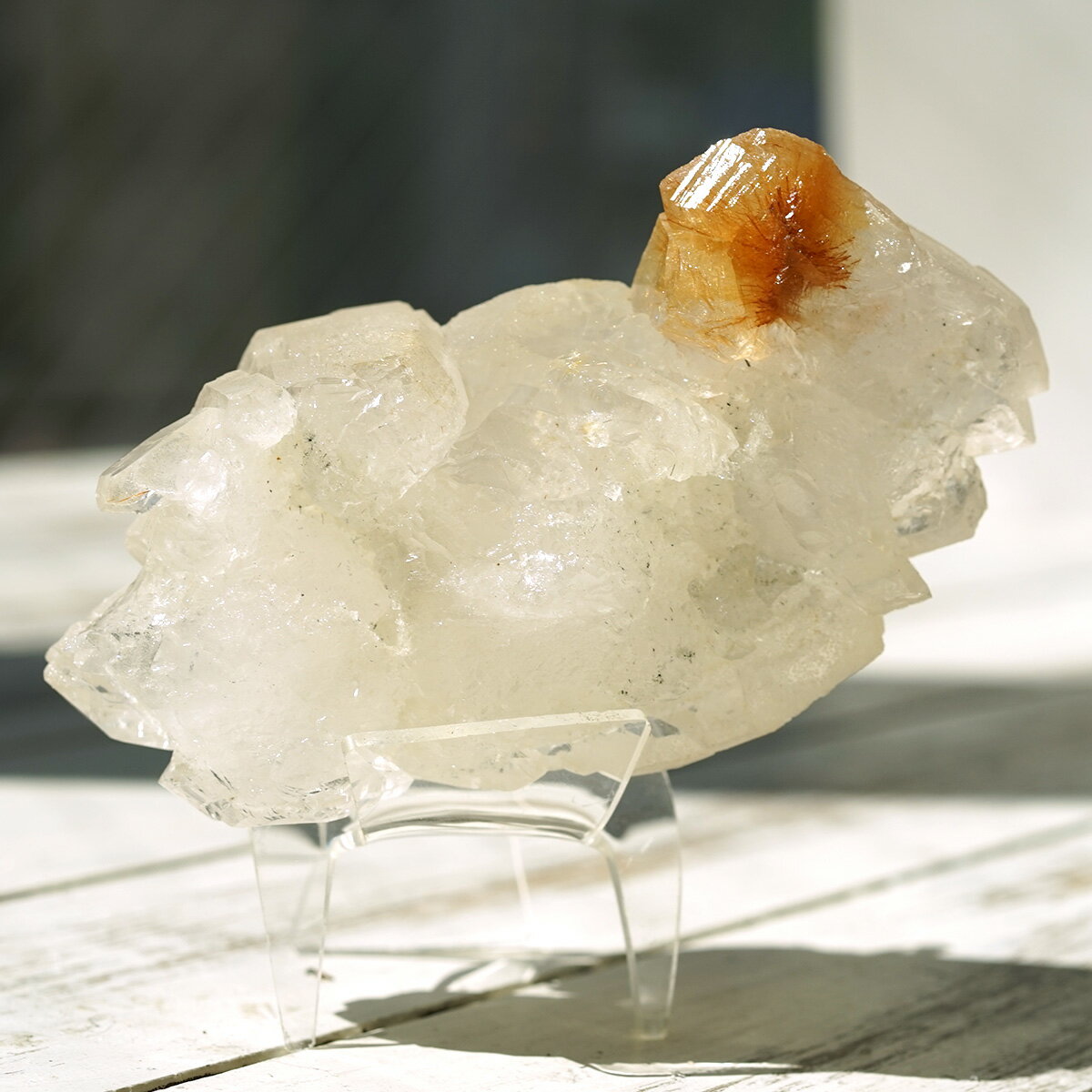 ヒマラヤ水晶 ゴールドルチル入り クラスター （Kullu Parvati Valley / ...