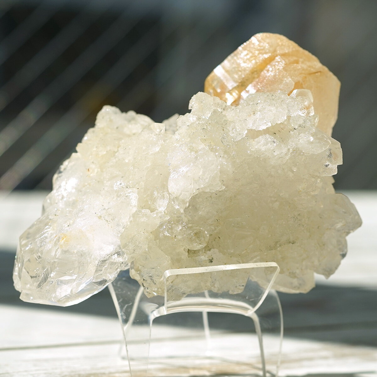 ヒマラヤ水晶 ゴールドルチル入り クラスター （Kullu Parvati Valley / ...