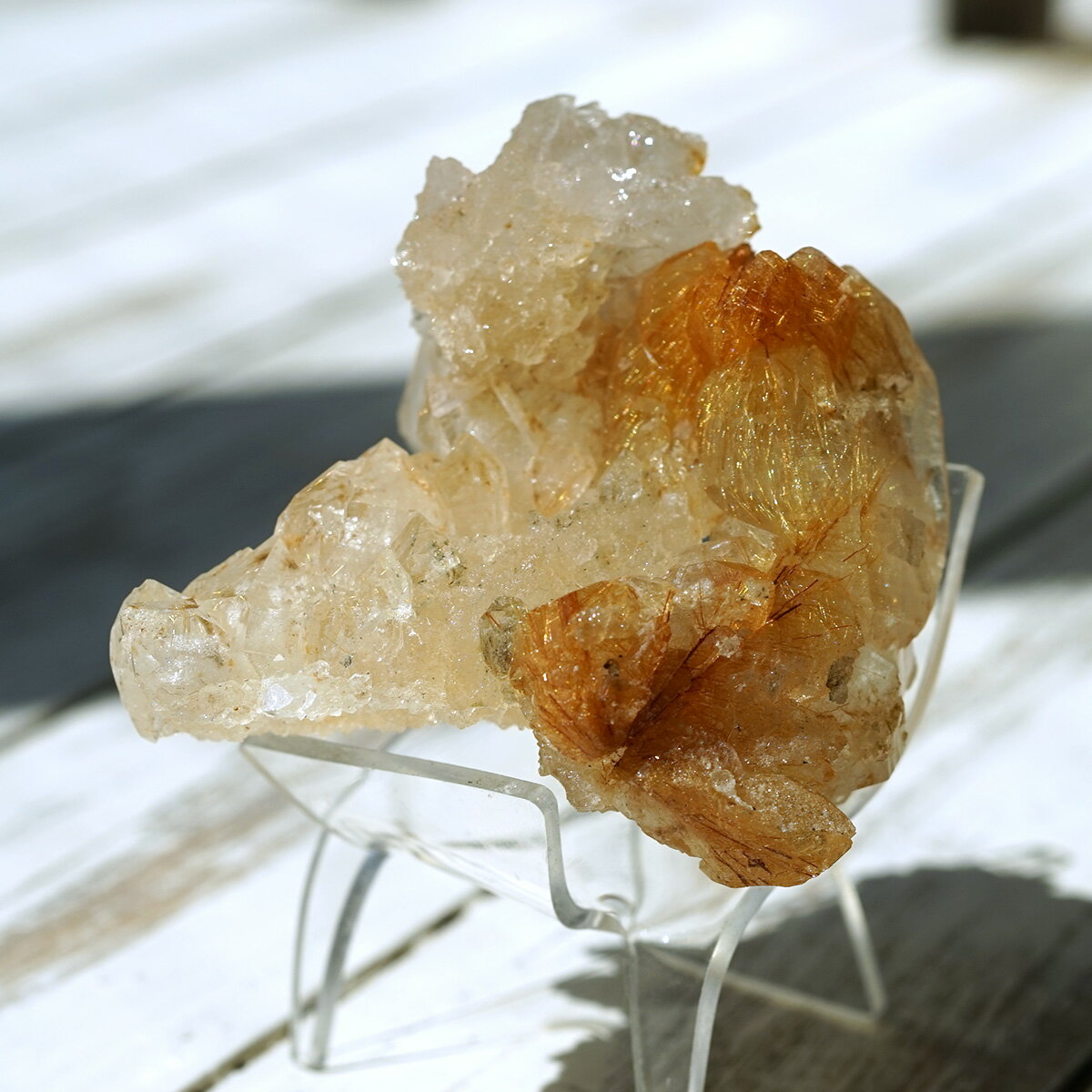 ヒマラヤ水晶 ゴールドルチル入り クラスター （Kullu Parvati Valley / ...