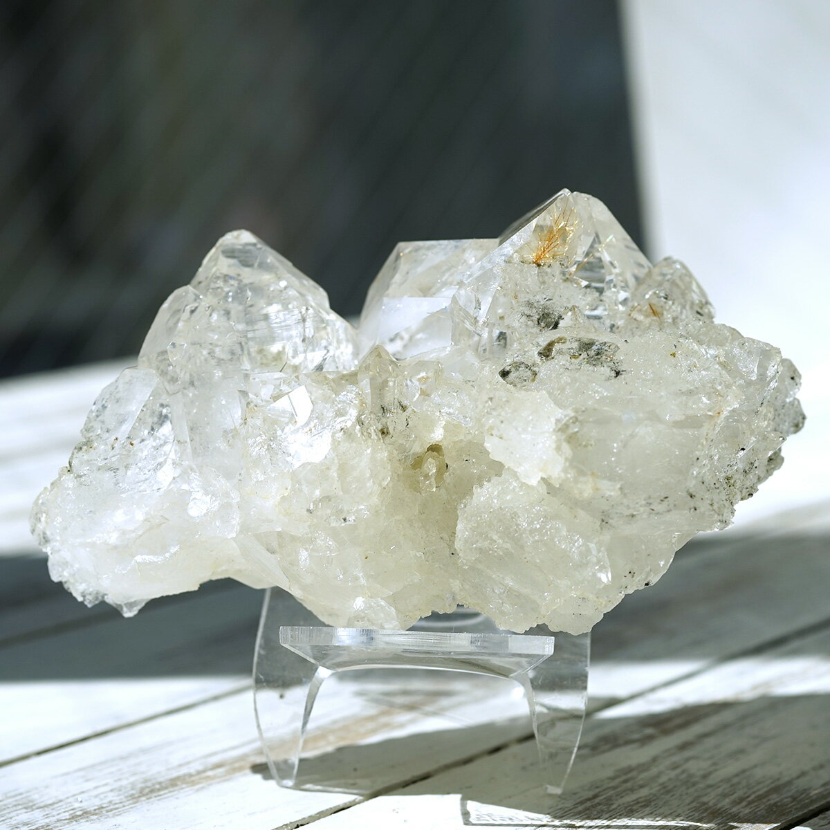 ヒマラヤ水晶 ゴールドルチル入り クラスター （Kullu Parvati Valley / ...
