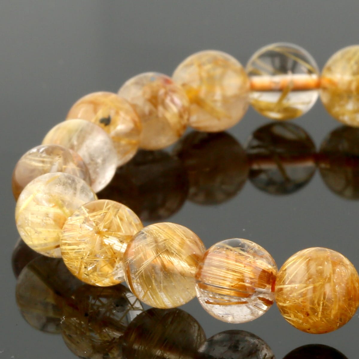 【10%OFF】タイチンルチル ブレスレット 8mm玉 No.70 [ 画像現物・一点物 ] パワーストーン 天然石 FOR..