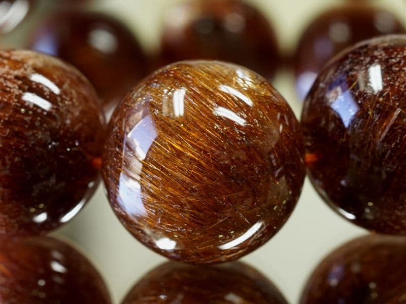 キャッツアイルチル ブレスレット 18mm玉 No.3 （鑑別書付） [ 画像現物・一点物 ] パワーストーン 天然石 FORESTBLUE フォレストブルー【4038】