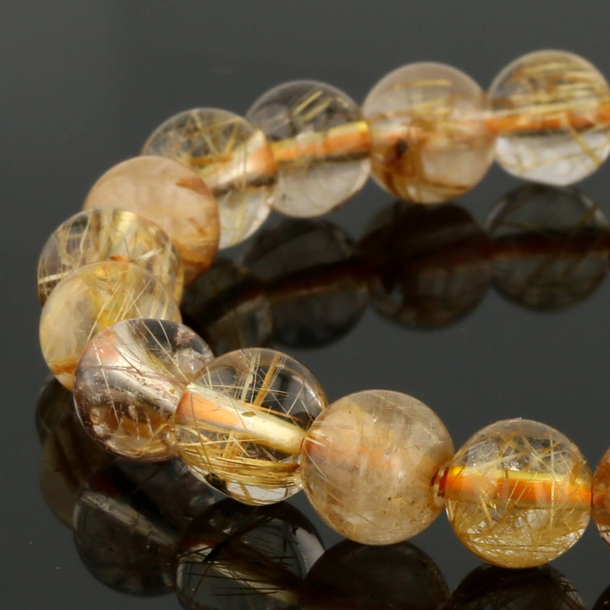 タイチンルチル ブレスレット 8mm玉 No.77 [ 画像現物・一点物 ] [ 画像現物・一点物 ] パワーストーン..