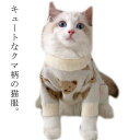 キュートなクマ柄の猫服。室内着はもちろん、ちょっとしたお出かけ着にもOK! 伸縮性があり、胴周りのあるワンチャン/ねこちゃんにも安心！ そで口と首回りに伸縮リブがあり、ズレ防止に役立ちます。 大切な家族のワンちゃんやネコちゃんに。 サイズS...