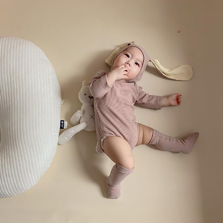 送料無料 3点セット うさぎ ロンパース 女の子 男の子 子供 おしゃれ 赤ちゃん ベビー ベビー服 キッズ カバーオール ウサギ かわいい クリスマス パーティー ハロウィン 仮装 出産祝い うさ耳 長袖 コスプレ 衣装 兎年 卯年 干支 ウサギ