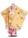 【レンタル】七五三レンタル 女の子 3歳着物フルセット 式部クラシック 被布コート 黄_花丸×赤_牡丹 0APT355(3314) 被布セット 子供着物 貸衣装...