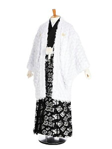 【レンタル】男性袴レンタル 白羽根×黒7号 袴黒菱模様 170-175cm 成人式 メンズ 袴 卒業袴 男性用袴 大人用 着物レンタル 男性和装 貸衣装 0027ネット通販