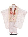 【レンタル】七五三レンタル 女の子 3歳着物フルセット K307|90cm~100cm|ベージュ×白 桜 被布セット 753 3歳|七五三着物|3歳被布|子供着物|753レンタル|貸衣装(4)