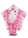 【レンタル】七五三レンタル 女の子 3歳着物フルセット K314|90cm~100cm|白×ピンク 薔薇とシャンデリアにレース 被布セット 753 3歳|七五三着物|3歳被布|子供着物|753レンタル|貸衣装(4)