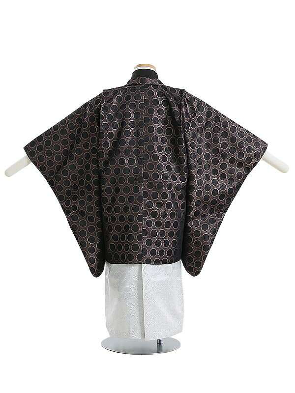 【レンタル】かんたん七五三[簡単着付け] 着物 マジックテープ 753|5歳七五三レンタル 丸ドット 赤 5歳 男の子|子供|七五三 5歳児 レンタル|5歳用 着物|往復送料無料|男児フルセットY622