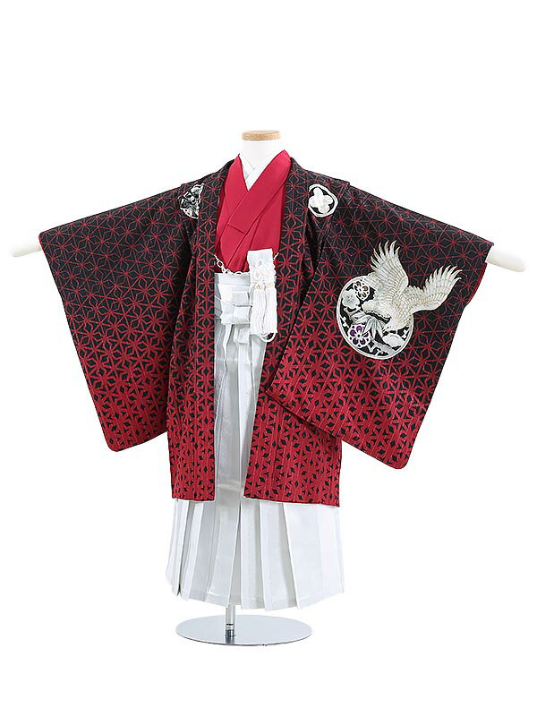 楽天マタニティ子供喪服レンタルH＆H【レンタル】かんたん七五三[簡単着付け] 着物 マジックテープ 753|5歳七五三レンタル JAPAN STYLE 組子模様に鷹 5歳 男の子|子供|七五三 5歳児 レンタル|5歳用 着物|往復送料無料|男児フルセットY517