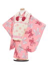 【レンタル】七五三レンタル 女の子 3歳着物フルセットA352 hakka kids 白×ピンク 被布セット 90cm〜100cm 子供着物 貸衣装