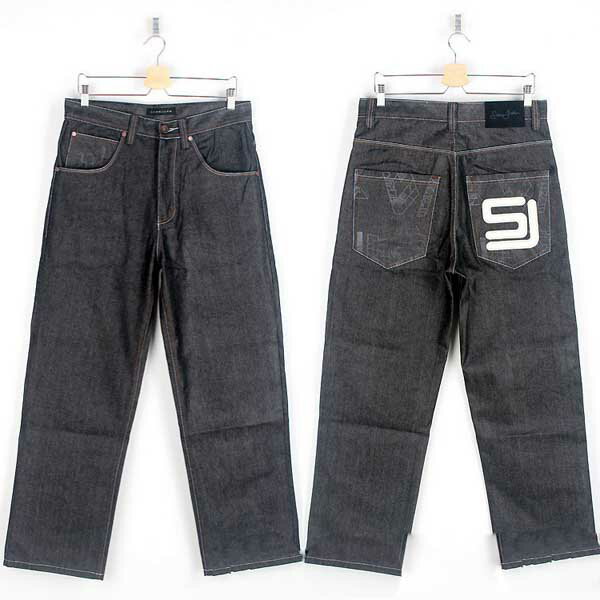 楽天FRABELL【楽天SS対象商品10％OFF】 お得なクーポン配布中 送料無料 ワンポイントメンズボトムス Gパン ジーンズ 羽 ズボン デニム カジュアル パンツ 長ズボン ダボダボ B系 オラオラ ジーパン