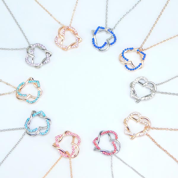 送料無料 オープンハート レディースネックレス ハート ネックレス シルバー ゴールド レディースアクセサリー カジュアル プレゼント ギフト