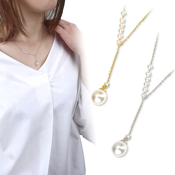 送料無料 s925 真珠 パール ゴールド シルバー レディースネックレス ネックレス ペンダント カジュアル シンプル プレゼント(4)