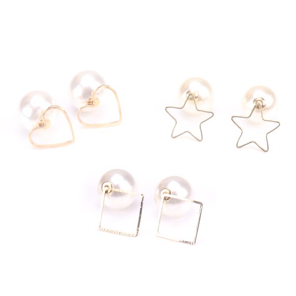 乐天商城 - 送料無料 ハート ピアス パール 可愛い ゴージャス マダム 女性向け レディース 星 スター ひし形