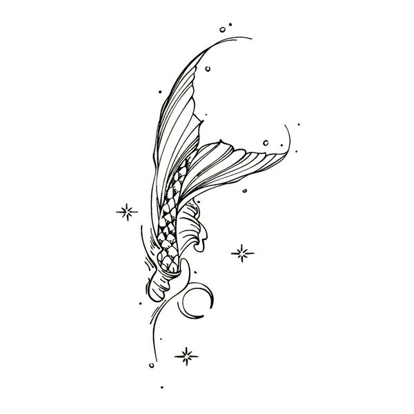 2枚セット ジャグアタトゥー タトゥーシール ボディーアート 人魚 マーメイド ワンポイント フェイクタトゥー ステッカー 刺青 CYREAM 送料無料