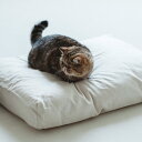 【猫 ベッド】コットン リネン スクエア ベッド Mサイズ 猫ねこ　猫用　おしゃれ　シンプル　あったか　冬　リネン　洗濯 その1