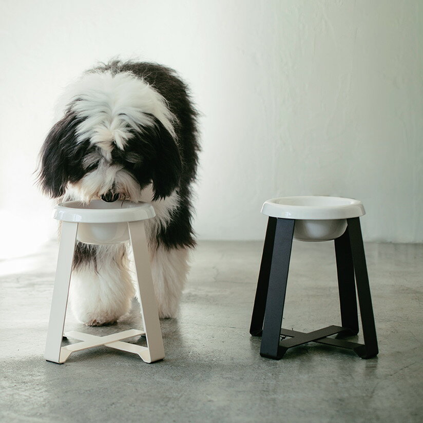 pecolo Food Stand LL(Tall) 陶器 フードボウルスタンド 犬　フードボウル