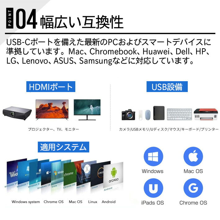 進化版USBCハブUSBTypeCハブ5in1USBCLANアダプターRJ45ポート4KHDMI出力PD充電対応USB3.0ハブMacBookPro/MacBookAir/HuaweiMateなど対応六カ月保証
