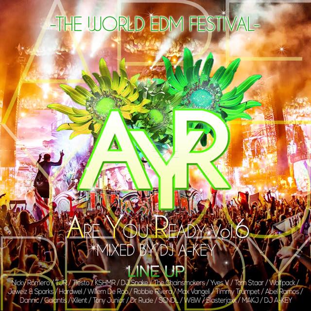 【世界の大型EDMフェスMIX】DJ A-KEY / ARE YOU READY VOL.6 -THE WORLD EDM FESTIVAL- AKYCD-04