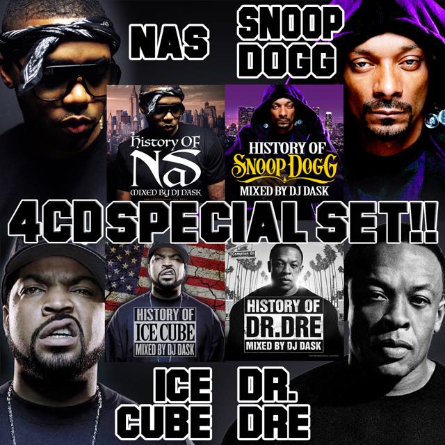 DJ DASK / HISTORY OF ICE CUBE、SNOOP DOGG、NAS、Dr. Dre SPECIAL SET