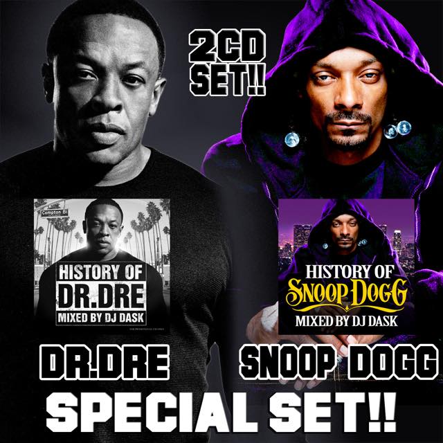 【Dr. Dre ＆ SNOOPのベストセット!!】DJ DASK / HISTORY OF Dr. Dre ＆ SNOOP DOGG SPECIAL SET[DKHOSET-04]