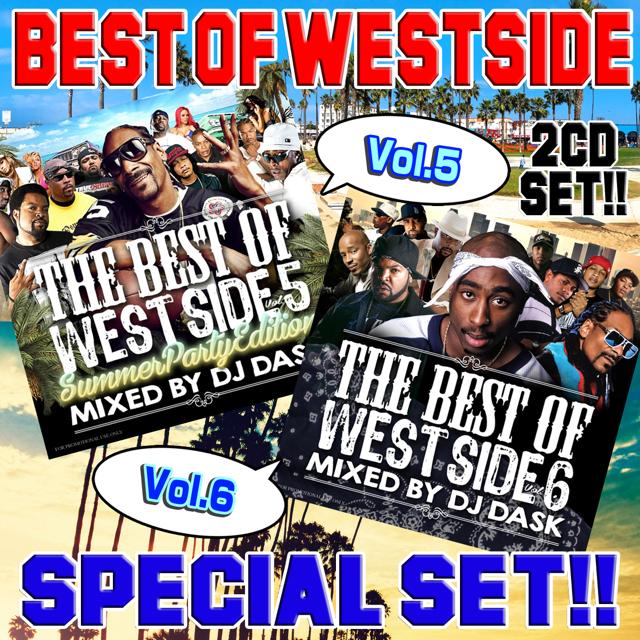 LAの大物アーティスト達とも交流の深いDJ DASKが厳選した珠玉のウェッサイ名曲集、「THE BEST OF WESTSIDE」の最新Vol.6とVol.5をセットにした豪華2枚組が数量限定で発売!! 日本人ウケ抜群のメロウ、スロー系の心地良いトラックを中心に、 コテコテのウェッサイやパーティーチューン等、確実に今後も受け継がれる名曲を収録!!!! L.A.を知り尽くしたDASKだからこそのこの選曲、構成、そしてスムースなMIXにヤラれること間違いなし!! 真のウェッサイ好きはもちろんウェッサイ初心者も惚れる必聴版の豪華2枚セット!!!! 完全数量限定販売となります！お早めにご購入くださいませ！ 各タイトル詳細は商品ページをご覧ください。 ↓↓↓↓↓↓↓↓↓↓↓↓ DJ DASK / THE BEST OF WESTSIDE Vol. 6[DKCD-232] DJ DASK / THE BEST OF WESTSIDE Vol. 5 -SUMMER PARTY EDITION-[DKCD-219] 発売日　2016年2月29日【超大人気ウエッサイクラシックスVol.5&6 2枚組!!】【 MIX CD 】 DJ DASK / THE BEST OF WESTSIDE Vol.5&6 2CD SET / DKWSET-01 ↓↓↓↓↓↓↓こちらもオススメ！！↓↓↓↓↓↓↓ 【超大人気ウエッサイクラシックスVol.4〜6 3枚組!!】DJ DASK / THE BEST OF WESTSIDE Vol.4〜6 3CD SET[DKWSET-02]【MIXCD】 好評発売中♪ LAの大物アーティスト達とも交流の深いDJ DASKが厳選した珠玉のウェッサイ名曲集、 「THE BEST OF WESTSIDE」の最新Vol.6とVol.4、5をセットにした豪華3枚組が数量限定で発売!! 日本人ウケ抜群のメロウ、スロー系の心地良いトラックを中心に、 コテコテのウェッサイやパーティーチューン等、確実に今後も受け継がれる名曲を収録!!!! L.A.を知り尽くしたDASKだからこそのこの選曲、構成、そしてスムースなMIXにヤラれること間違いなし!! 真のウェッサイ好きはもちろんウェッサイ初心者も惚れる必聴版の豪華3枚セット!!!! 完全数量限定販売となります！お早めにご購入くださいませ！ 【超大人気ウエッサイクラシックスVol.4〜6 3枚組!!】DJ DASK / THE BEST OF WESTSIDE Vol.4〜6 3CD SET[DKWSET-02]【MIXCD】の商品詳細 &nbsp; DJ DASKのMIXCDをチェック♪♪♪