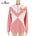 《75%OFF》エムユースポーツ MU SPORTS トップス サイズ44(LL) 訳あり ピンク レッド 長袖トップス モックネック 刺繍 日本製 レディース...