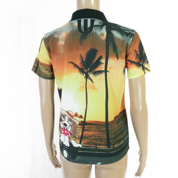 《70%OFF》エムユースポーツ MU SPORTS トップス サイズ40(M) オレンジ 半袖トップス 半袖ポロシャツ プリント模様 日本製 レディース LCS1676 2