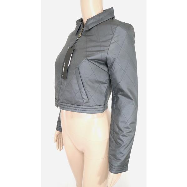 《88%OFF》カリカチュール CARICATURE キルティング ダウン ジャケット ショート丈 サイズ38(M-) グレー レディース LJK121