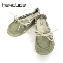 《65%OFF》ヘイデュードシューズ HEYDUDE shoes ローファー 36(23cm) カーキ柄 レディース 靴 スリッポン ドライビングシューズ レディース LOT473(4)