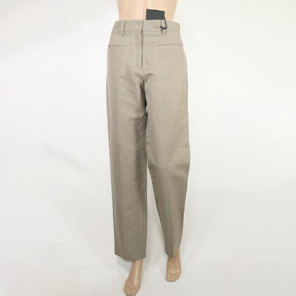 《90%OFF》テルエバンティーヌ TER ET BANTINE イタリア製 テーパード パンツ サイズ40(L)(W67) ブラウングレー レディース LPT1844