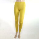《80%OFF》ステファネル STEFANEL イタリア製 リブ ニット レギンス サイズS(~M) イエロー レディース LPT2167(4)