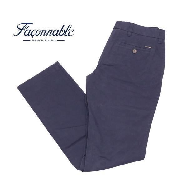 《80%OFF》ファソナブル FACONNABLE ポルトガル製 綿 チノパンツ サイズ36(M)(W74) ネイビー レディース LPT2650M