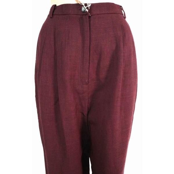 《90%OFF》ドルビー Dollar-B 日本製 ワイド パンツ サイズ9(M)(W60～) ボルドー レディース LPT2775