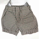 《お買い得》コティディエ Cottidie ベビー×キッズ かぼちゃ パンツ ギンガムチェック サイズ90(2〜3歳)(W38〜) ブラウン レディース LPT...