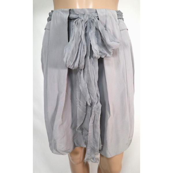 フロムイタリア楽天市場店の《90%OFF》クルチアーニ Cruciani イタリア製 タイト スカート ミニ丈 シルク サイズ38(M)(W64) ライトグレー レディース LSK1103｜アングル2