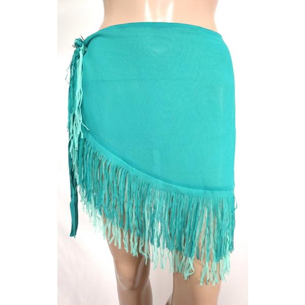 《90%OFF》ピンコ PINKO イタリア製 パレオ スカート ミニ丈 サイズU(F) ブルーグリーン レディース LSK1209