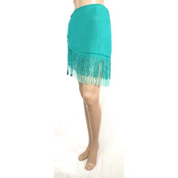 《90%OFF》ピンコ PINKO イタリア製 パレオ スカート ミニ丈 サイズU(F) ブルーグリーン レディース LSK1209