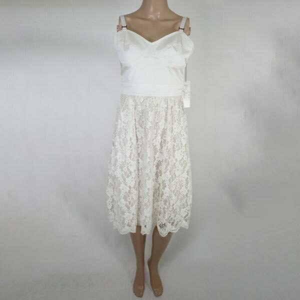 《90%OFF》プリマクア Primaqua 日本製 ノースリーブ ワンピース ミディ丈 サイズ1(S)(W65) アイボリー レディース LSK820(4.0)